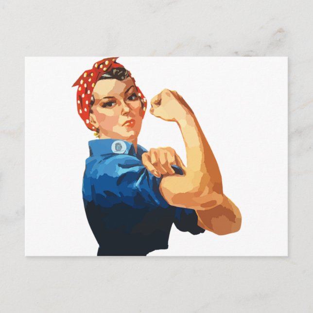Postal La clásica personalizado Rosie The Riveter (Anverso)