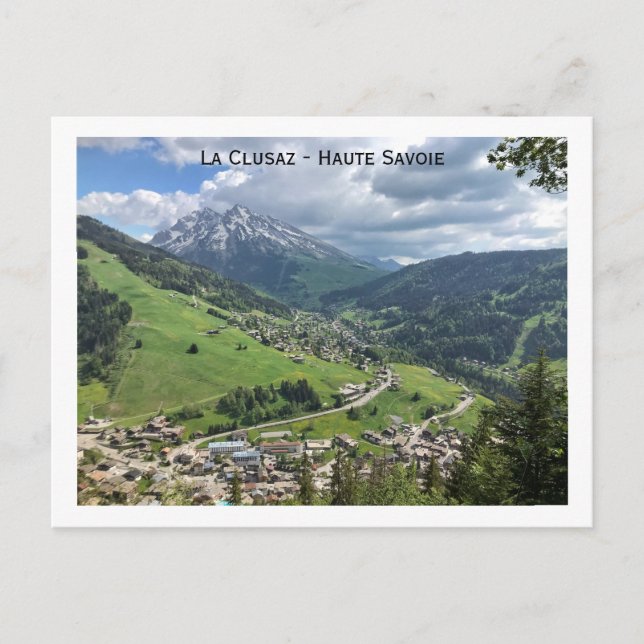 Postal La Clusaz, Alta Saboya, Alpes Franceses (Anverso)