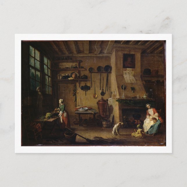 Postal La cocina burguesa (Anverso)