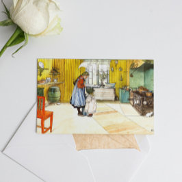 Postal La cocina Carl Larsson Vintage Bella Artes sueco