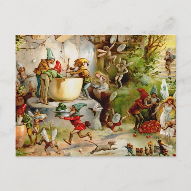 Postal La cocina de los Gnomes - 1895 (Anverso)