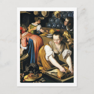 Postal La cocina en detalle borde blanco Vincenzo Campi