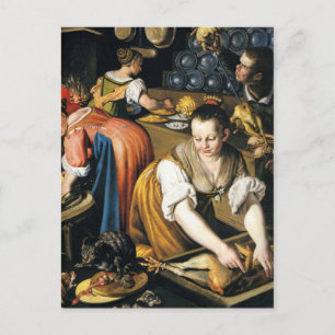 Postal La cocina en detalle de Vincenzo Campi