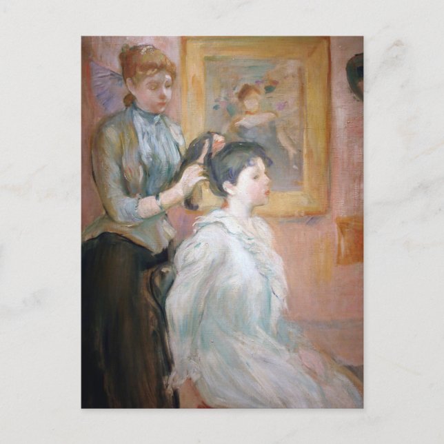 Postal La Coiffure | Berthe Morisot (Anverso)
