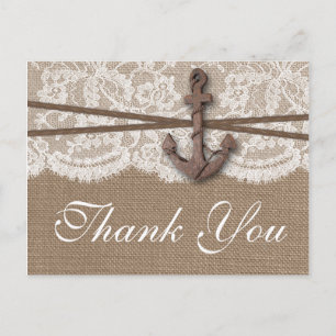 Postal La colección de Bodas de ancla náutica rusa