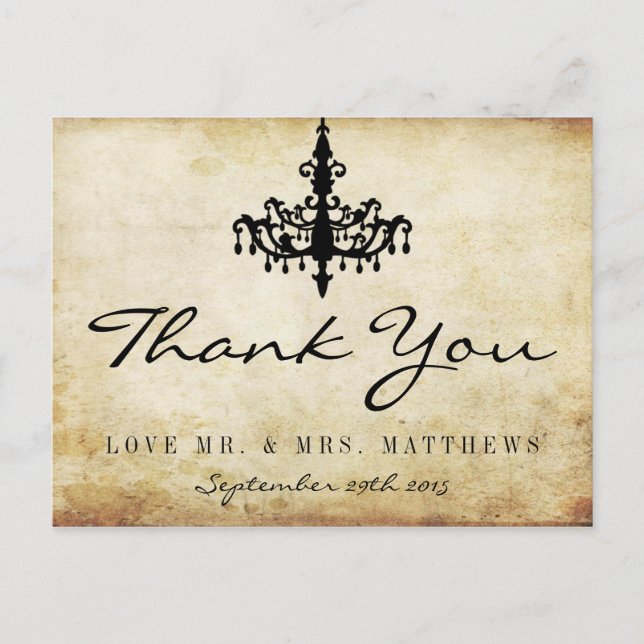 Postal La colección de Bodas de candelabros de época (Anverso)