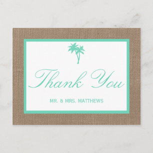 Postal La colección de bodas de palmeras tropicales