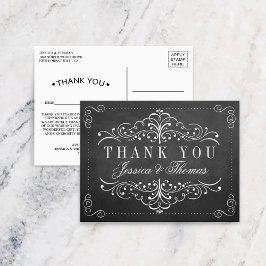 Postal La colección de Bodas Ornate Chalkboard