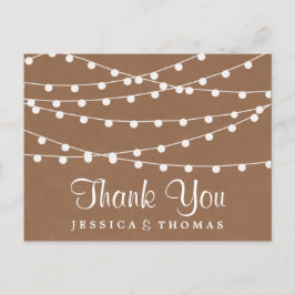 Postal La Colección de Luces de Cuerdas de Boda de Rustic