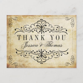 Postal La colección Ornate Flourish Vintage Wedding