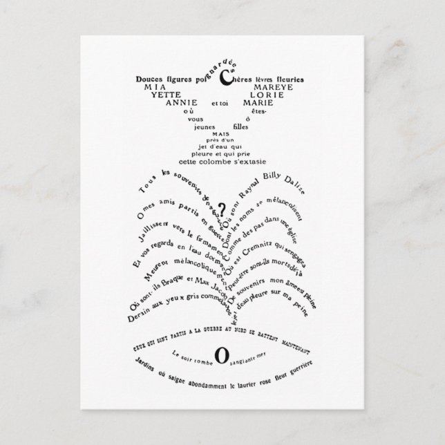 Postal La Colombe poignardée et le Jet d'eau (Anverso)