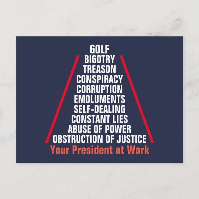 Postal La colusión traicionera la corrupción, la obstrucc (Anverso)