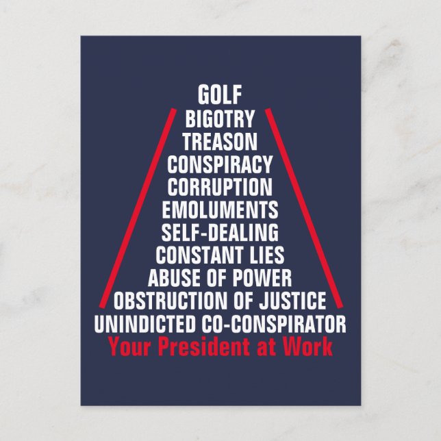 Postal La colusión traicionera la corrupción la obstrucci (Anverso)