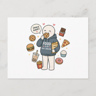 Postal La Comida Es Mi Lenguaje Del Amor Chistoso Meme De