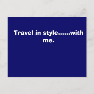 Postal La Compañía MJJ, Viaja con estilo... conmigo.