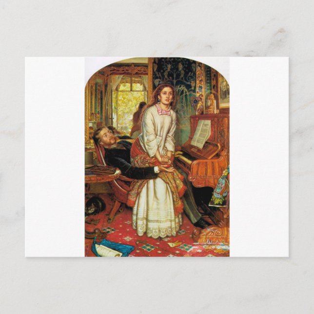 Postal La conciencia del despertar de William Holman Hunt (Anverso)