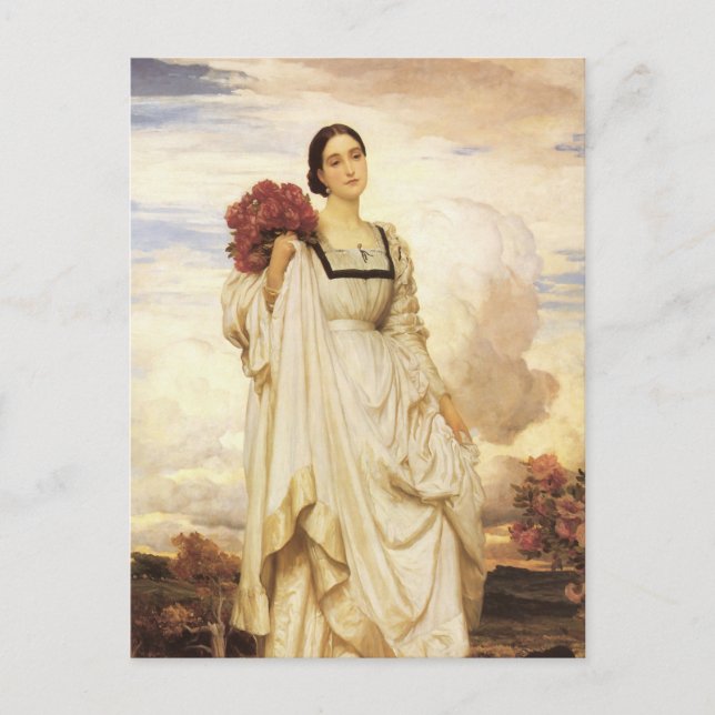 Postal La condesa Brownlow, Frederic Leighton (Anverso)
