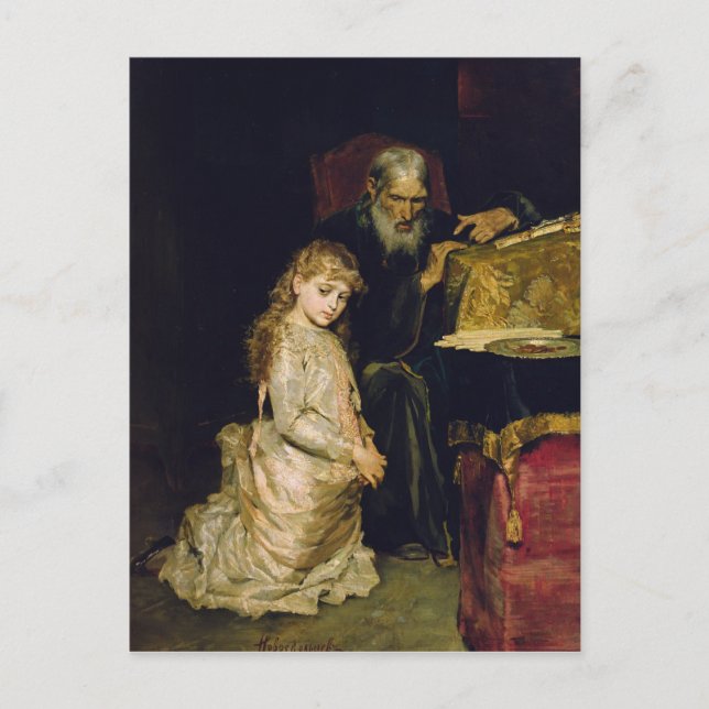 Postal La confesión (Anverso)