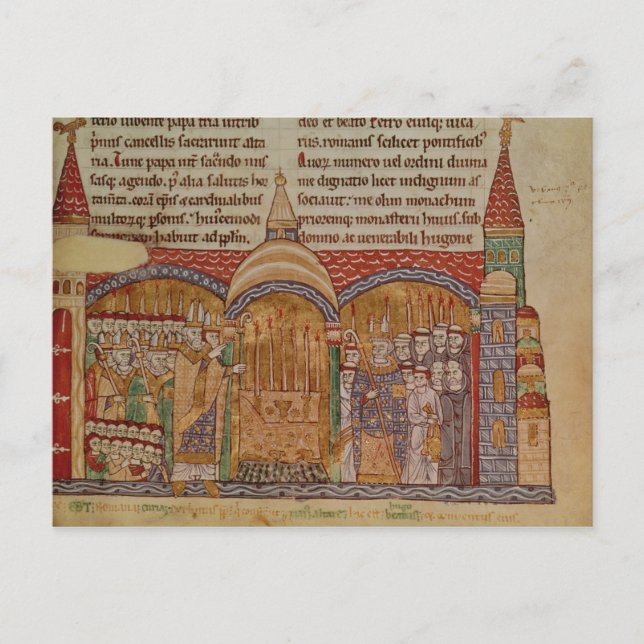 Postal La consagración de la iglesia en Cluny (Anverso)