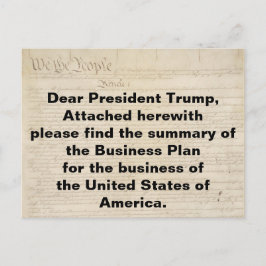 Postal La Constitución de Trump es el plan de negocios de