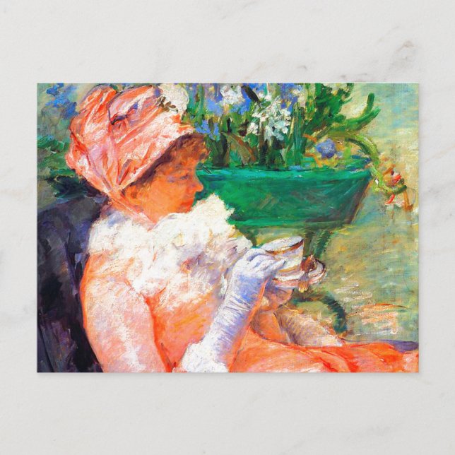 Postal La Copa del Té de Mary Cassatt (Anverso)
