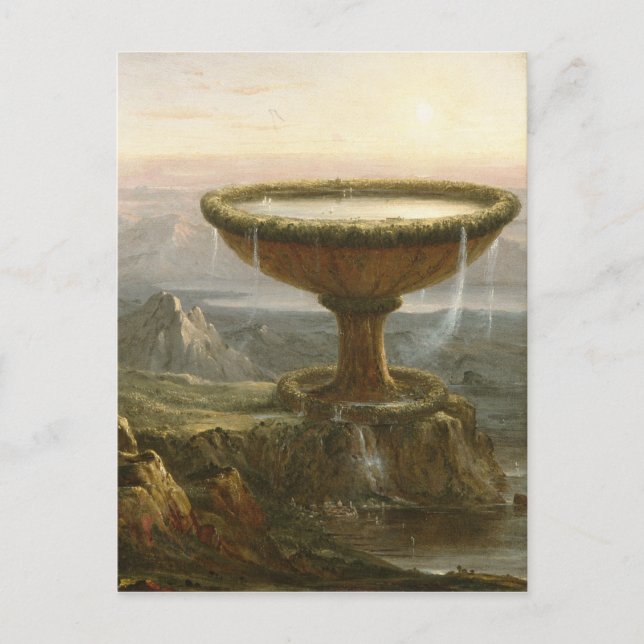 Postal La copa del Titán de Thomas Cole (Anverso)