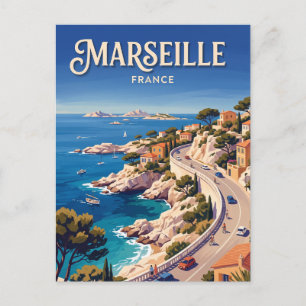 Postal La Corniche Kennedy Marsella Francia