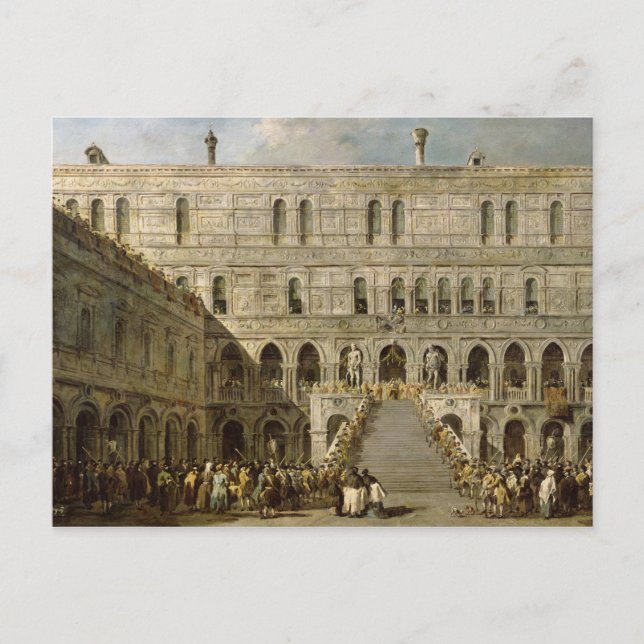 Postal La coronación de la perrera de Venecia (Anverso)