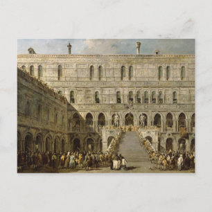 Postal La coronación de la perrera de Venecia