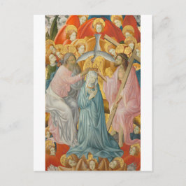 Postal La coronación de la Virgen con la Trinidad, el pet