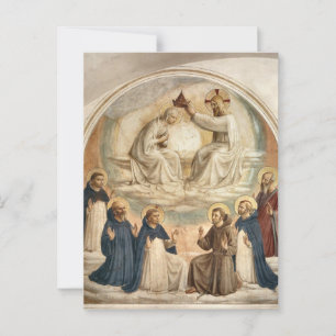 Postal La coronación de la Virgen por Fra Angelico