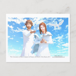 Postal La Coronación de María - Reina del Cielo y de la T