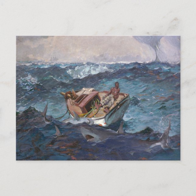 Postal La corriente del Golfo 1899 W Homer (Anverso)