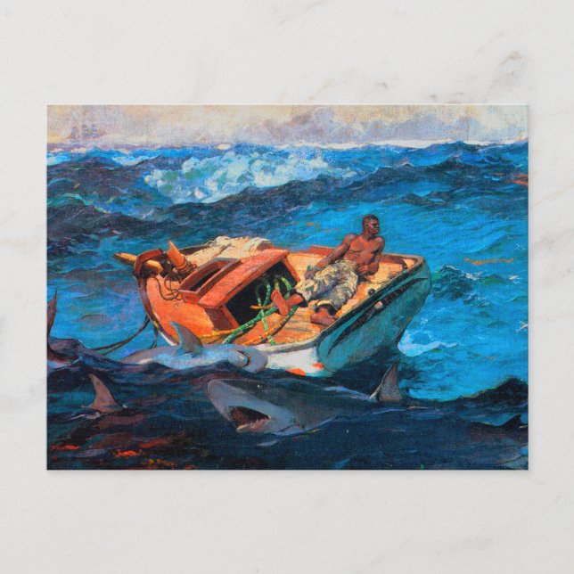 Postal La corriente del Golfo por Winslow Homer (Anverso)