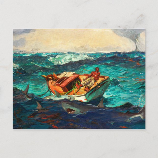 Postal La corriente del Golfo por Winslow Homer (Anverso)