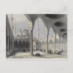 Postal La corte de la mezquita del sultán Achmet,