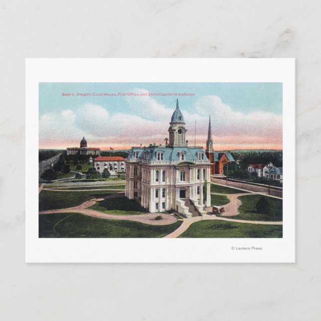 Postal La Corte, Oficina de Correos, Capitol Bldg (Anverso)