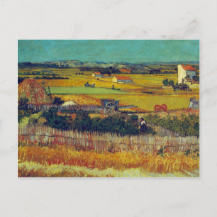Postal La cosecha, Arles por Vincent Willem van Gogh