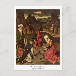 Postal La Cosecha De Manna Por Bouts Dieric