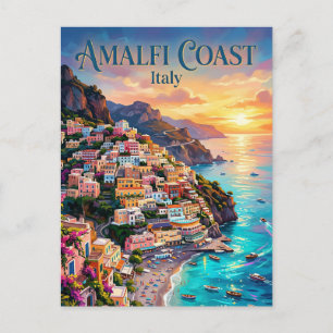 Postal La Costa Amalfitana Italia