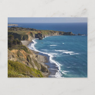 Postal La costa de Big Sur en California, EE. UU.