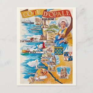 Postal La Costa de Ópalo de Francia