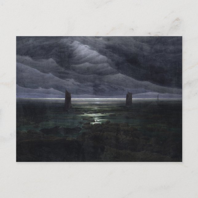 Postal La costa del mar a la luz de la luna, 1835-36 (Anverso)