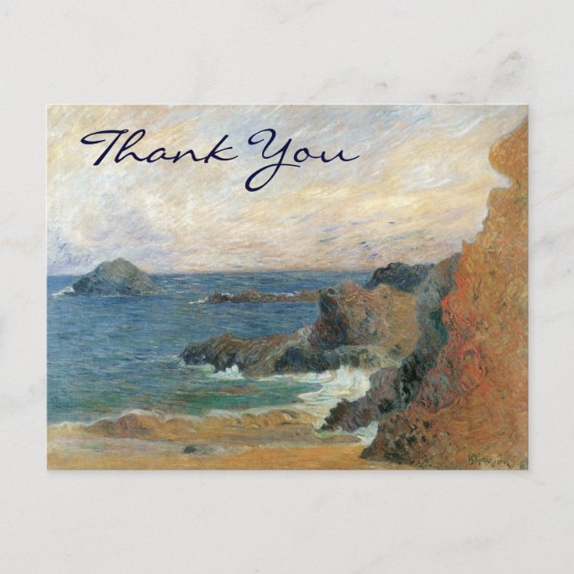 Postal La costa rocosa de Gauguin (Anverso)