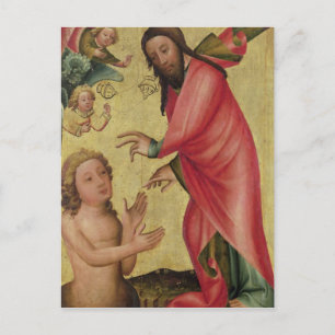 Postal La creación de Adán