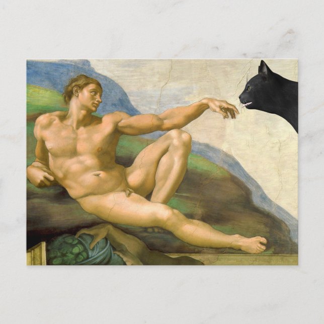 Postal La Creación De La Parodia De Adam (Anverso)