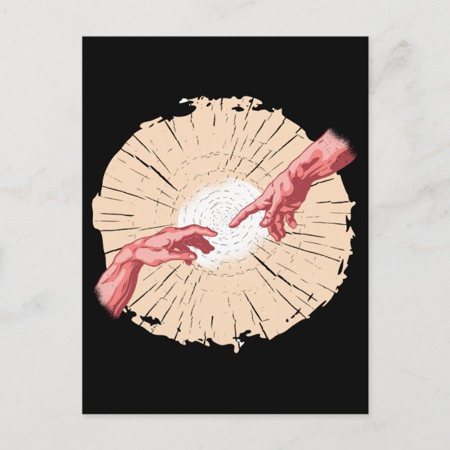 Postal La creación de la pintura artística italiana de Ad (Anverso)