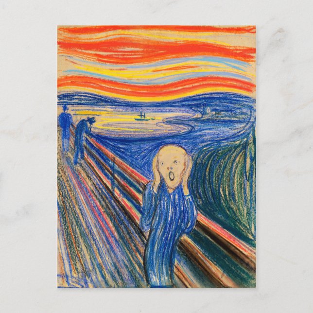 Postal La crema de Edvard Munch (en pastel) Postcard (Anverso)