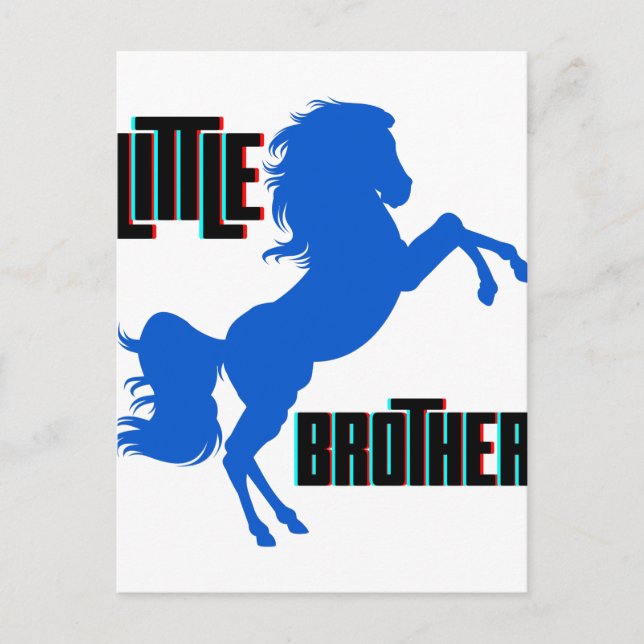 Postal La cría del caballo de pequeño hermano (Anverso)