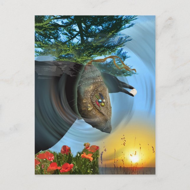 Postal La crisálida cherokee (Anverso)